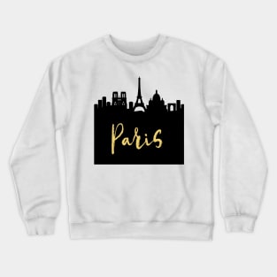 PARIS FRANCE DESIGNER SILHOUETTE SKYLINE ART Crewneck Sweatshirt